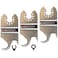 XXGO 3 Pcs Multi Tool Saw Blades Oscillating Multi Tool Knife Blade for Cutting Roofing Asphalt Shingles PVC Floor Carpet Cardboard Fit Milwukee Rockwell Bosch Dremel Ryobi Ridgid XG3310
