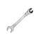SagaSave Ratcheting Wrench Open Flex-Head Open End Double Opening Ratchet Combination Wrench Hand Tool Flare Nut Wrench Silver 10mm