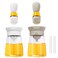 TINMIX Oil Dispenser with Brush - 2 Pack 2022 Glass Olive Oil Dispenser Bottle for Kitchen with Silicone Basting Brush BBQ Grilling Baking Cooking, T-OB22, Grey+White