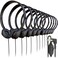 10 Pack Bulk Wired On-Ear Leather Headphones with 3.5mm Connector and Remote Control for Volume, Black