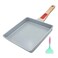 AIKENBBKK Ceramic Nonstick Tamagoyaki Pan, Large Japanese Omelette Pan Egg Pan with Detachable Handle, Oven&amp; Dishwasher Safe, 9&rdquo; x 8.2&rdquo; (Blue)