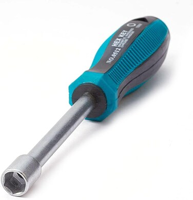 Utoolmart 6mm/0.24" Nut Driver Socket Driver Non-Magnetic Tip Six Point Hex Nut Driver with 75mm Round Shaft 1Pcs