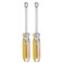HARFINGTON 2pcs Metric Nut Driver 7mm CR-V Non-Magnetic Tip Solid Shafts Hex Socket Screwdriver with Anti-Slip Handle for Automobile Repair