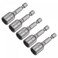 uxcell Quick-Change Nut Driver Bit, 1/4" Hex Shank 10mm Magnetic Nut Setter Drill Bits, 1.89" Length, Metric 5 Pcs