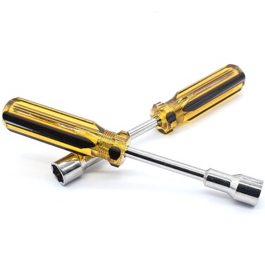 Auvotuis 2Pcs 12mm Socket Wrench Screwdriver, Hexagon Nut Driver with Steel Cushion Grip for Easy Hand-Making and Repair Projects