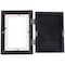 HOMSFOU Kids Artwork Frames Changeable 7x5 Inch Wood Art Frames Front Opening for Childrens Drawing Display Home Office Wall Black