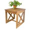 ARROWSTONE Accent Table, 100% Acacia Wood Bedside Table, Narrow Nightstand, Wooden Coffee Tables, Small Side Tables for Entryway, Living Room, Garden, Pool, Outside (X-Brace Accent 16&quot; W)