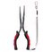 Booms Fishing F03 Needle Nose Fishing Pliers, 9" Fisherman's Pliers, Long Nose Hook Remover, Saltwater Resistant Fishing Gear, Red