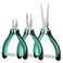 DISEN Mini Pliers Set, 3-Piece Small Pliers Tool Kit Includes 4&rdquo; Diagonal Plier, 5&rdquo; Long Nose Plier, 6&rdquo; Needle Nose Plier, for Jewelry Making, Crafts, Electronic Devices Repairing