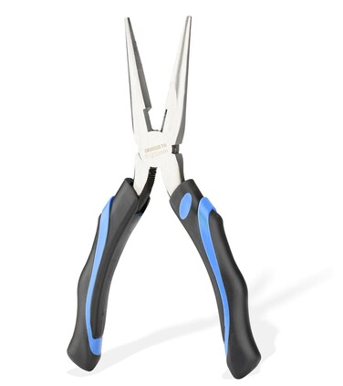 URASISTO 8-Inch Long Needle-Nose Side Cutting Pliers with Heavy Duty Nickel Chromium Steel Construction