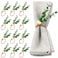 Chengu 6 Pieces Napkin Rings Set Eucalyptus Napkin Rings Greenery Leaf Boho Napkin Rings Rustic Farmhouse Wooden Napkin Holders for Wedding Home Dining Banquet Christmas Easter Holiday Table Decor
