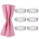 Silver Love Napkin Rings Set of 6, Valentine's Day Napkin Rings, Metal Heart Napkin Rings Holders for Valentine's Day, Mother's Day, Wedding, Anniversary Dinners, Parties Table Decoration