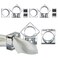 Donoucls Crystal Napkin Holder Rings Square Design Christmas Decorations for Dinner Set of 12