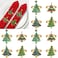 24 Pieces Christmas Napkin Rings Snowflake Napkin Ring Holder Christmas Tree Napkin Ring Buckle Rhinestone Pearl Metal Napkin Holder for Christmas Wedding Holiday Table Decoration (Christmas Tree)