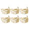 Cabilock 6pcs Halloween Napkin Rings Set Alloy Skeleton Hand Napkin Ring Holders Ghost Hand Napkin Buckle Ornaments for Halloween Decoration (Golden)