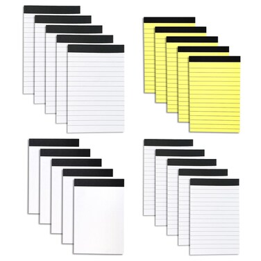 VEINARDYL 20 packs Legal Pads, 4x6in 5x3in Small Note Pads Memo Pads Bulk Notepads for Office Supplies Wide Ruled Lined Paper Blank Notepad for School