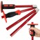 RHBLME 4PCS Masonry Chisel with Hand Protection, 12 Inch Heavy Duty Chisel Set - 2 PCS Flat Head Chisel &amp; 2 PCS Pointed Head Chisel - Used for Concrete Stone Demolishing Carving Splitting Breaking