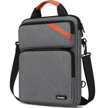 iCozzier 13-13.3 Inches Laptop Messenger Shoulder Bag, Vertical Double Pockets Notebook Laptop Business Briefcase Handbag for 13.3 Inch Macbook