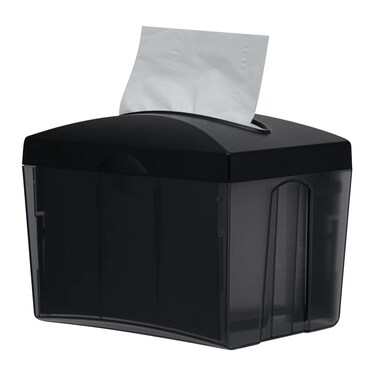 Restaurantware 7.5 x 6 x 6.3 Inch Napkin Holders 1 Rectangle Napkin Dispenser - Tabletop Easy Access Gray Plastic Commercial Napkin Dispensers Refillable For Countertops