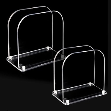 Yes!Fresh Napkin Holder Clear 2-Count Set,Upright Windproof Napkin Holders for Kitchen,Assembly Home D&eacute;co Acrylic Tissue Dispenser for Dinner Kitchen(Clear)