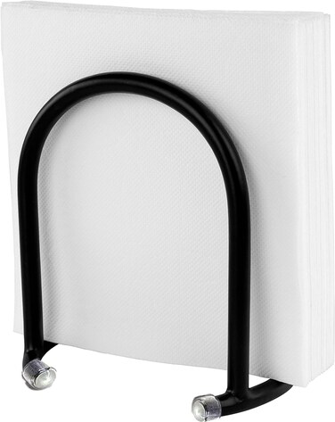 FitWell Napkin Holder, Metal Napkin For Kitchen Dining Table, Napkin Dispenser, Table Napkins Holder, Countertop Napkin Storage, Contemporary Upright Holder, Modern Din (Black)
