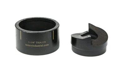 TEMCo THA110 1-1/4" Slug Splitting Conduit Punch/Die for Hydraulic Knock Out Driver