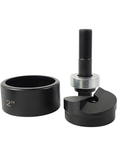 AMZCNC 2" Conduit Hole Size Knockout Punch Unit with Manual Draw Stud &ndash; (2.416" &ndash; Actual Hole Size)