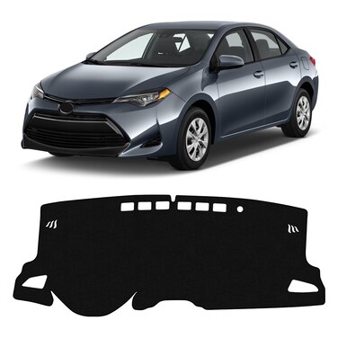 KUST Car Dashboard Cover for 2019 2020 2021 2022 2023 2024 Toyota Corolla Sedan(L LE SE XLE XSE), Hatchback(SE XSE) Left Hand Driving Non-slip Polyester Interior Accessories for Corolla No Glare Black