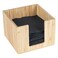 Restaurantware 5.5 x 4 Inch Cocktail Napkin Holder 1 Square Flat Napkin Holder - For Bars Kitchen Tables or Countertops Sturdy Natural Bamboo Tissue Napkin Holder Dining Room Decor
