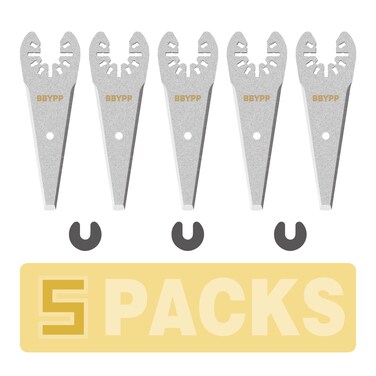5pcs Tapered Sealant Cutting Blade, Oscillating Tool Caulk Removal Blade to Remove Paint Caulk Adhesive Sealant