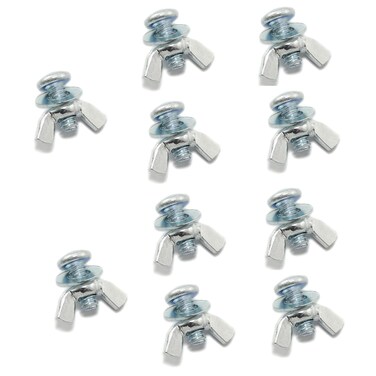 Pro Bamboo Kitchen 10pcs Screw Bolts with Wing Nut Zinc Plated Carbon Steel Mounting Hardware Fitting Fastenings 1/4"-20 Hand Tighten Wing Nuts, 1/4"-20 x 5/8" Phillips Head Screw Bolt with Washers