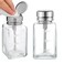 2 Pcs Clear Pump Dispenser Bottle with Metal Flip Cover,6 Oz/ 180 ml Glass Nail Polish Remover Push Down Dispenser Bottle,Refillable Push Down Pump Dispenser Press Container for Makeup Remover