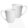 COSTMANCE Coffee Mug, White Fine Bone China Coffee Mug Set of 2, 12 oz White Coffee Mugs, Elegant and Classic Coffee Cups, Lightweight Bright Porcelain Tea Cups, for Tea and Coffee