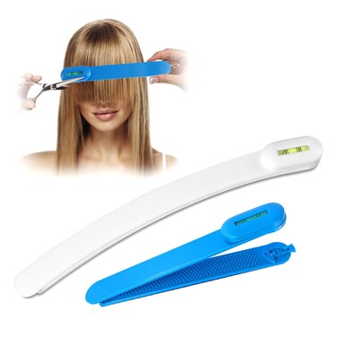 TagRecove Professional Hair Styling Tools: DIY Layering and Trimming Kit with Clips, Guide for Bangs, Layers, Split Ends - Blue