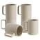 E-liu Porcelain Tea Mugs Coffee Mug Set, Large 15 Ounces Cups for Coffee, Tea, Cocoa, and Mulled Drinks, Set of 6, Unglazed (Natural)