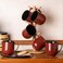 LERATIO 12OZ Ceramic Coffee Mugs Set of 6, Large Porcelain Coffee Cups With Large Handle For Latte,Cappuccino,Milk,Cocoa, Dishwasher&amp;Microwave Safe Mug Sets,Ideal for Man,Woman,Dad, Mom-Red
