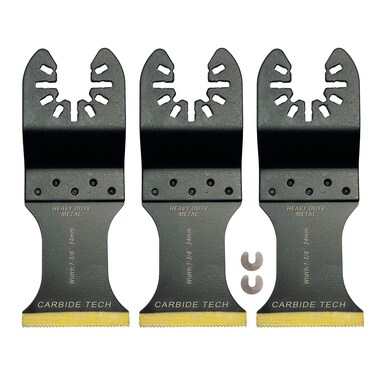 6OX Oscillating Saw Blades Metal Cutting, Carbide Quick Release Multitool Blades for Hard Material Metal Nails Bolts Screws, 3-Pack