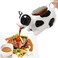 Ceramic Gravy Boat, 11oz/300ml White Gravy Boat Milk Cow Sauce Jug with Smooth Handle - Perfect for Salad Dressing, Broth, Cream, Milk - Unique Artwork for Your Kitchen