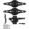 JIAHOO Gate Hardware Kit for Outdoor Fence, Heavy Duty 8" Gate Hinges &amp; Post Gate Latch with Handle for Outdoor Swing Gate, Come with All Necessary Screws, Black Finish