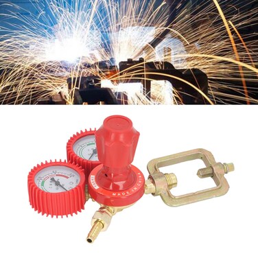 Oxygen and Acetylene Regulators Set for Torch Cutting,Acetylene Pressure Reducer with Display,Welding Gas Gauges Pack Regulators for Welding Gas Torch Rear Mount Fitting