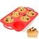 CAKETIME Large Muffin Pan Jumbo, Metal Reinforced Frame 3.5 Inch Large Silicone Cupcake Pan 6 Cup Jumbo Muffin Tin for Baking Easy to Handle
