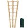 SWANGSA 6 Pack 3Ft Bamboo Trellis for Climbing Plants,35.5 Inch Fan-Shaped Bamboo Plant Trellis with 100pcs Twist Ties for Outdoor and Indoor Potted Plants Garden Stakes