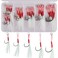Fishing Assist Hooks Kit 50pcs Small Size Jig Jigging Hooks Assist Rigs Carbon Steel Circle Hooks Fishing Jigging Lures Hooks