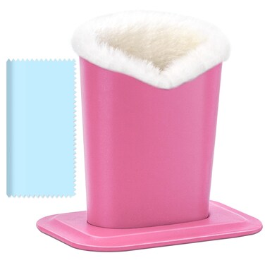 bvya Eye Glass Holder Stands, Candy Sweet Color Eyeglasses Holder with Plush Lining for Table, Desk, Nightstand