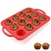 CAKETIME Silicone Muffin Pan - Metal Reinforced Frame Larger than Mini Cupcake Pan Silicone with Handle 12 Cups Small Muffin Tin Nonstick Easy to Move