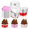 Cunhill 30 Sets Heart Shaped Cake Pans with Lids, 3.4 Ounces/ 100 Ml, Mini Cheesecake Pans Aluminum Foil Mini Disposable Heart Cupcake Pans for Valentine's Day Wedding Parties (Red,Pink,White)