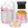 4&rdquo; Mini Cake Tins with Lids 50 Pack,LNYZQUS Small Aluminum Foil Pie Pans Disposable Ramekins Mini Tart Creme Brulee Baking Pans Dishes,Individual Muffin Tins Small Cake Contaniers-Pink