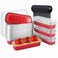 LNYZQUS Mini Baking Pans With Lids 50 Pack, 6.8oz Aluminum Foil Small Loaf Pans Tins Holders,Rectangle Baking Cups Muffin Tins,Disposable Ramekins Muffin Cups For Mini Cake Bread -Red