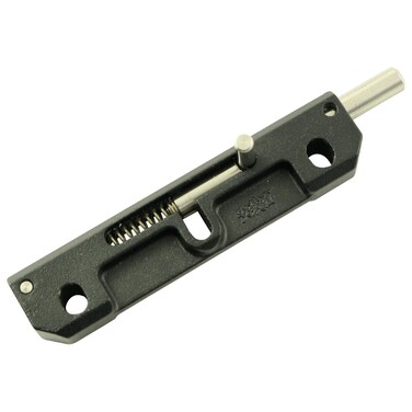 Pro Bamboo Kitchen Spring Loaded Barrel Bolt Latch Lock Standing Lock Flush Bolt Left Hinge Spring Loaded Latch Hinge for Industrial Equipment Doors French Doors Composite Doors Black