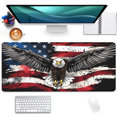 PBLJMJ Black Gold Honeycomb Mouse Pad Desk Pad,Extended Gaming Mouse Mat,Stitched Edges Non-Slip Waterproof Rubber Base Mousepad for Office Desk Mat(27.5X11.8 in)